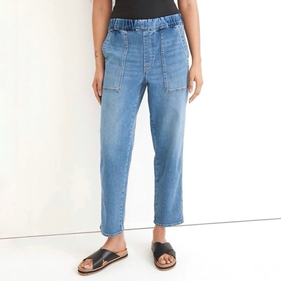 Madewell Relaxed Pull On Jeans Large Tall - Picture 2 of 13